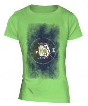 Utah State Faded Flag Ladies T-Shirt