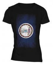 Virginia State Faded Flag Ladies T-Shirt