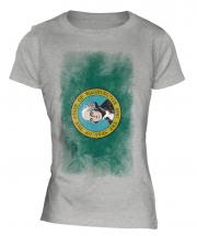 Washington State Faded Flag Ladies T-Shirt