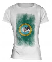 Washington State Faded Flag Ladies T-Shirt