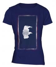 Wyoming State Faded Flag Ladies T-Shirt