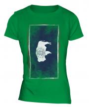 Wyoming State Faded Flag Ladies T-Shirt