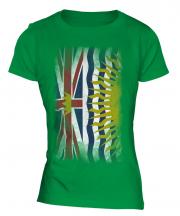 British Columbia Faded Flag Ladies T-Shirt