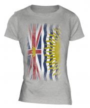 British Columbia Faded Flag Ladies T-Shirt