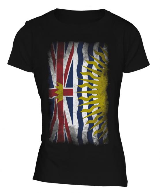British Columbia Faded Flag Ladies T-Shirt