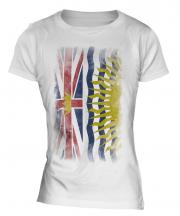 British Columbia Faded Flag Ladies T-Shirt