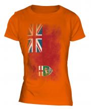 Manitoba Faded Flag Ladies T-Shirt