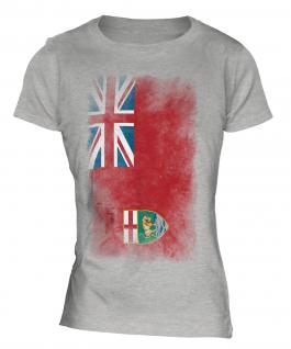 Manitoba Faded Flag Ladies T-Shirt