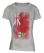 Manitoba Faded Flag Ladies T-Shirt