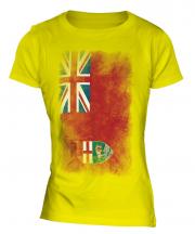 Manitoba Faded Flag Ladies T-Shirt