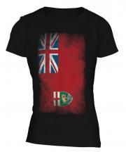 Manitoba Faded Flag Ladies T-Shirt
