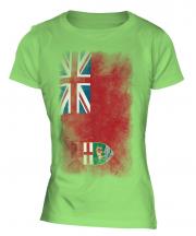 Manitoba Faded Flag Ladies T-Shirt