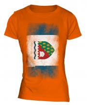 Northwest Territories Faded Flag Ladies T-Shirt