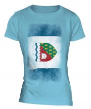 Northwest Territories Faded Flag Ladies T-Shirt