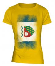 Northwest Territories Faded Flag Ladies T-Shirt