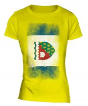 Northwest Territories Faded Flag Ladies T-Shirt