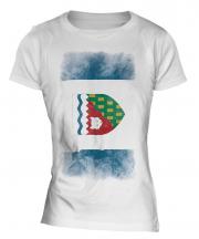 Northwest Territories Faded Flag Ladies T-Shirt