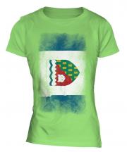 Northwest Territories Faded Flag Ladies T-Shirt