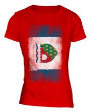 Northwest Territories Faded Flag Ladies T-Shirt