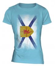 Nova Scotia Faded Flag Ladies T-Shirt