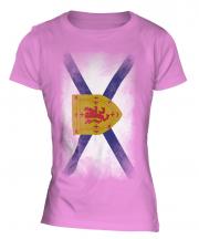 Nova Scotia Faded Flag Ladies T-Shirt