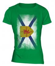 Nova Scotia Faded Flag Ladies T-Shirt