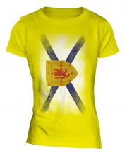 Nova Scotia Faded Flag Ladies T-Shirt