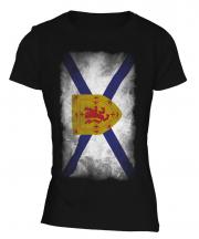 Nova Scotia Faded Flag Ladies T-Shirt