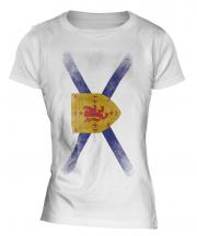 Nova Scotia Faded Flag Ladies T-Shirt