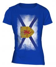 Nova Scotia Faded Flag Ladies T-Shirt