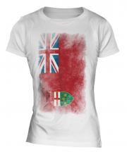 Ontario Faded Flag Ladies T-Shirt