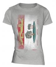 Prince Edward Island Faded Flag Ladies T-Shirt