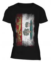 Prince Edward Island Faded Flag Ladies T-Shirt