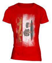 Prince Edward Island Faded Flag Ladies T-Shirt