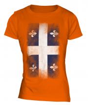 Quebec Faded Flag Ladies T-Shirt