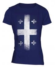 Quebec Faded Flag Ladies T-Shirt