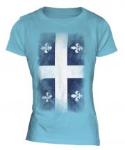 Quebec Faded Flag Ladies T-Shirt