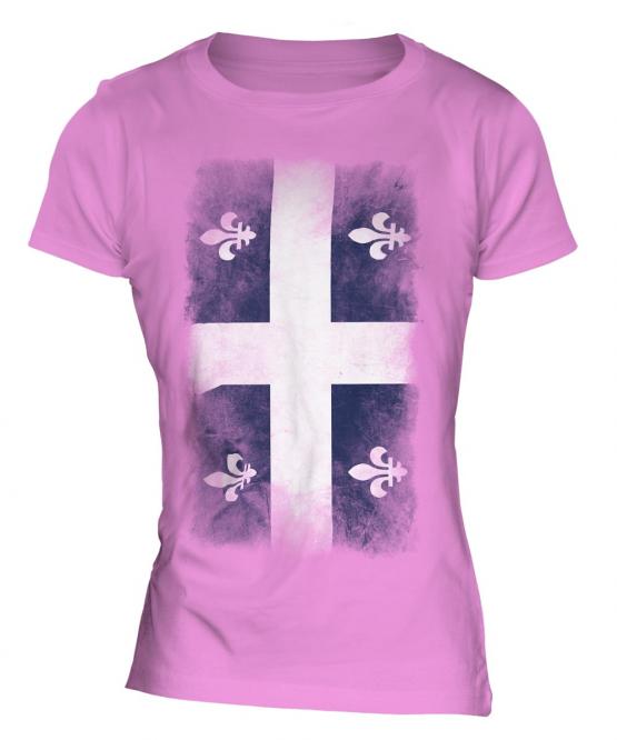 Quebec Faded Flag Ladies T-Shirt