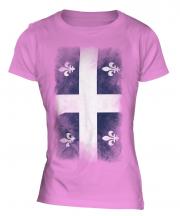 Quebec Faded Flag Ladies T-Shirt