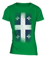 Quebec Faded Flag Ladies T-Shirt