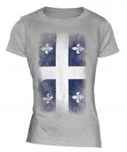 Quebec Faded Flag Ladies T-Shirt