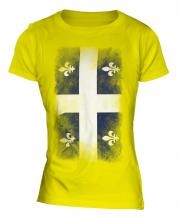 Quebec Faded Flag Ladies T-Shirt