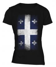 Quebec Faded Flag Ladies T-Shirt