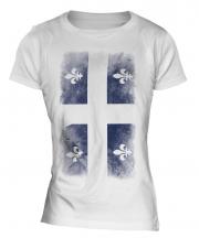 Quebec Faded Flag Ladies T-Shirt