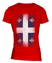 Quebec Faded Flag Ladies T-Shirt