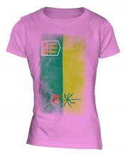 Saskatchewan Faded Flag Ladies T-Shirt