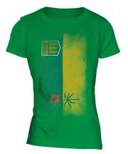 Saskatchewan Faded Flag Ladies T-Shirt