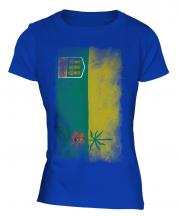 Saskatchewan Faded Flag Ladies T-Shirt