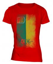 Saskatchewan Faded Flag Ladies T-Shirt