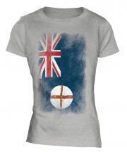 New South Wales Faded Flag Ladies T-Shirt